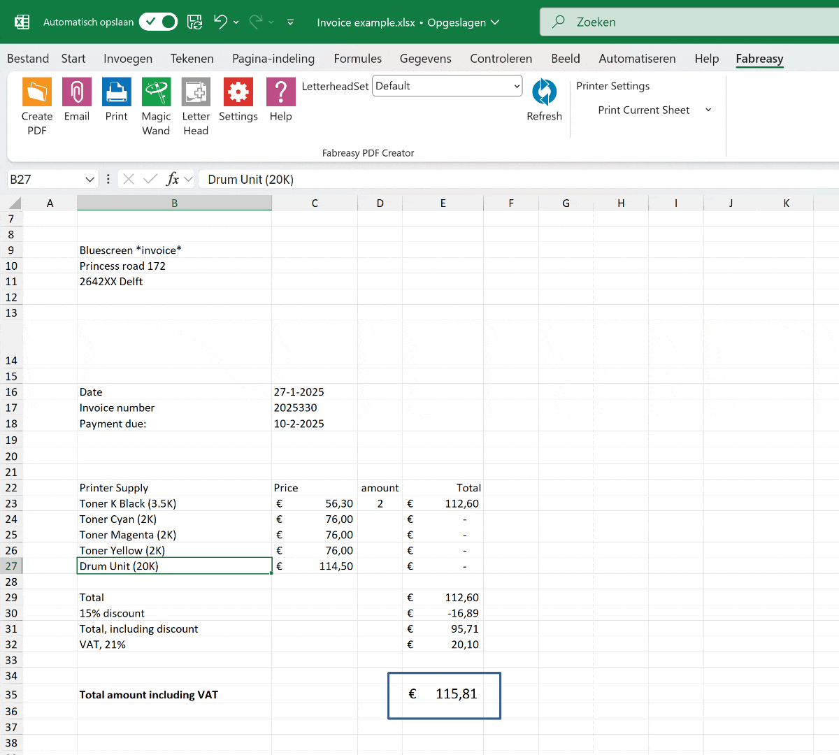 Excel2pdf